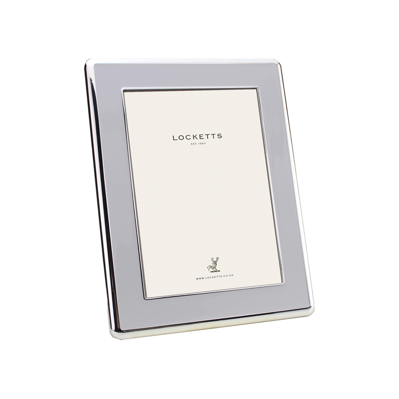 Chiffon Enamel Silver Curve Frame