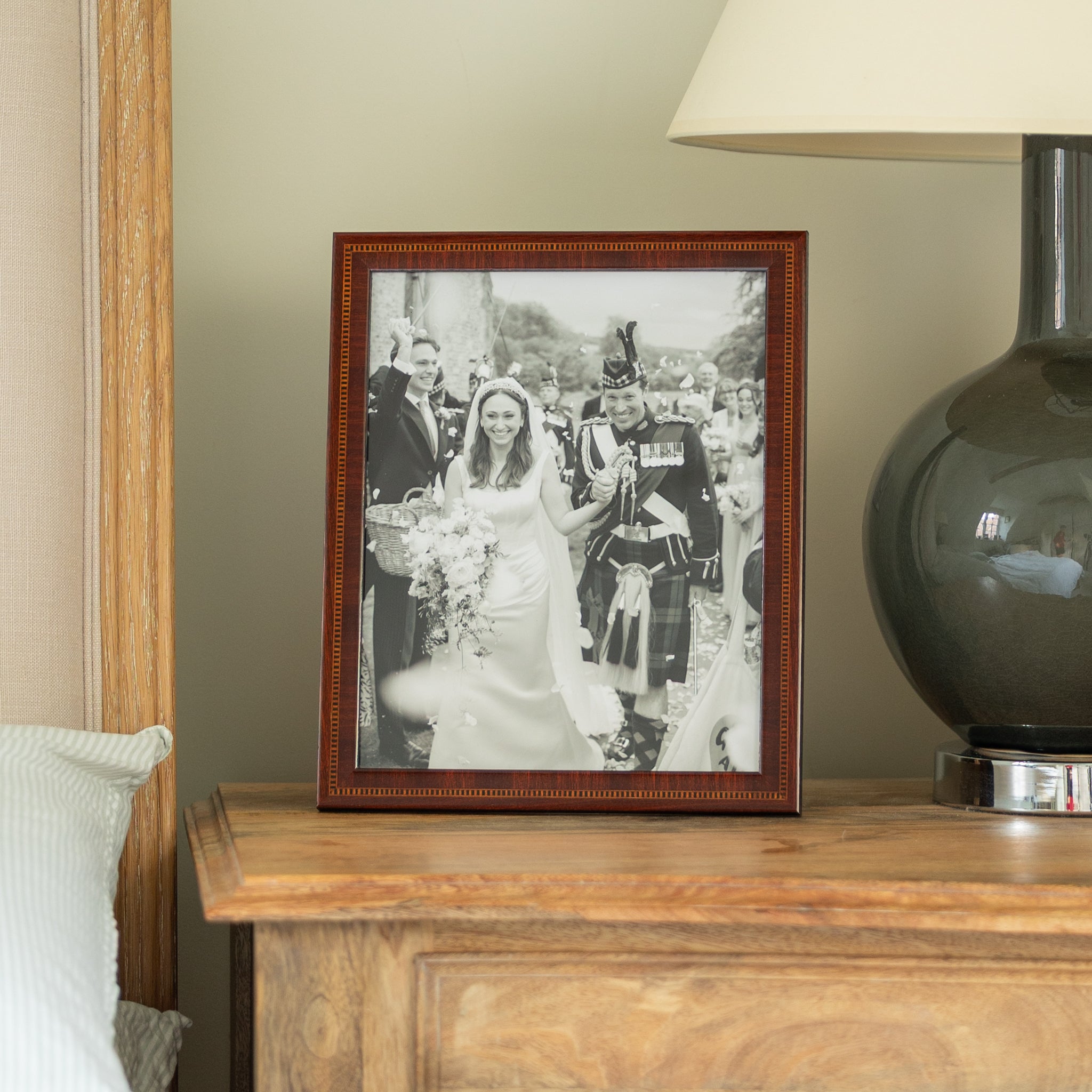 Maple Yew Chequered Inlay Photo Frame