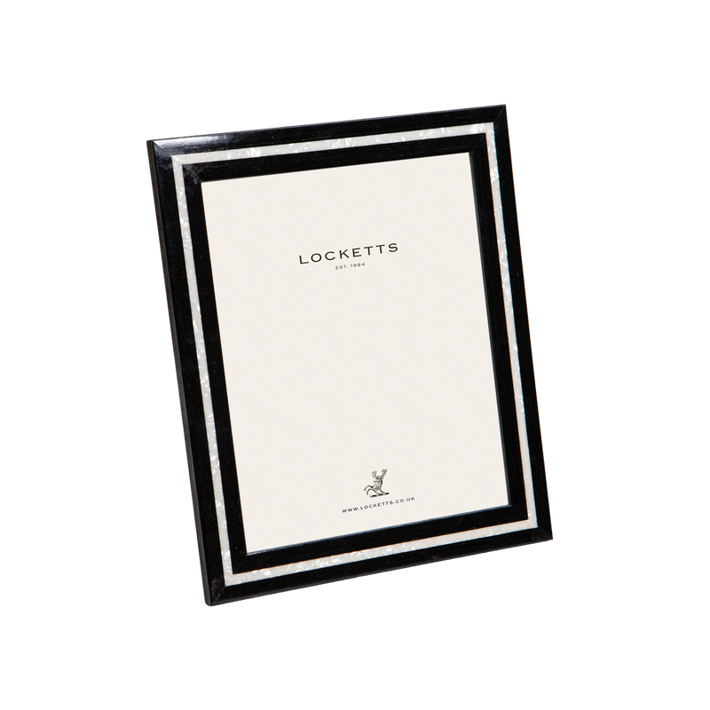 Pearl Inlaid Black Photo Frame