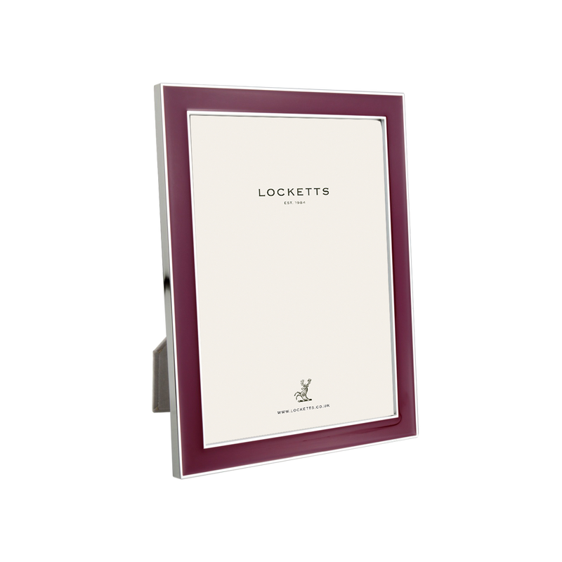 Plum Enamel Silver Frame