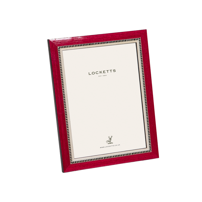 Red Chequered Inlay Photo Frame