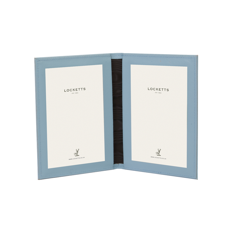 Tuscan Leather Double Travel Photo Frame