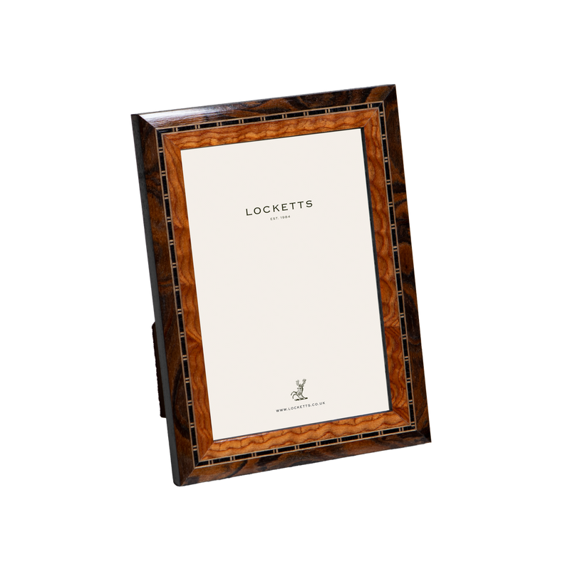 Walnut Yew Inlaid Photo Frame