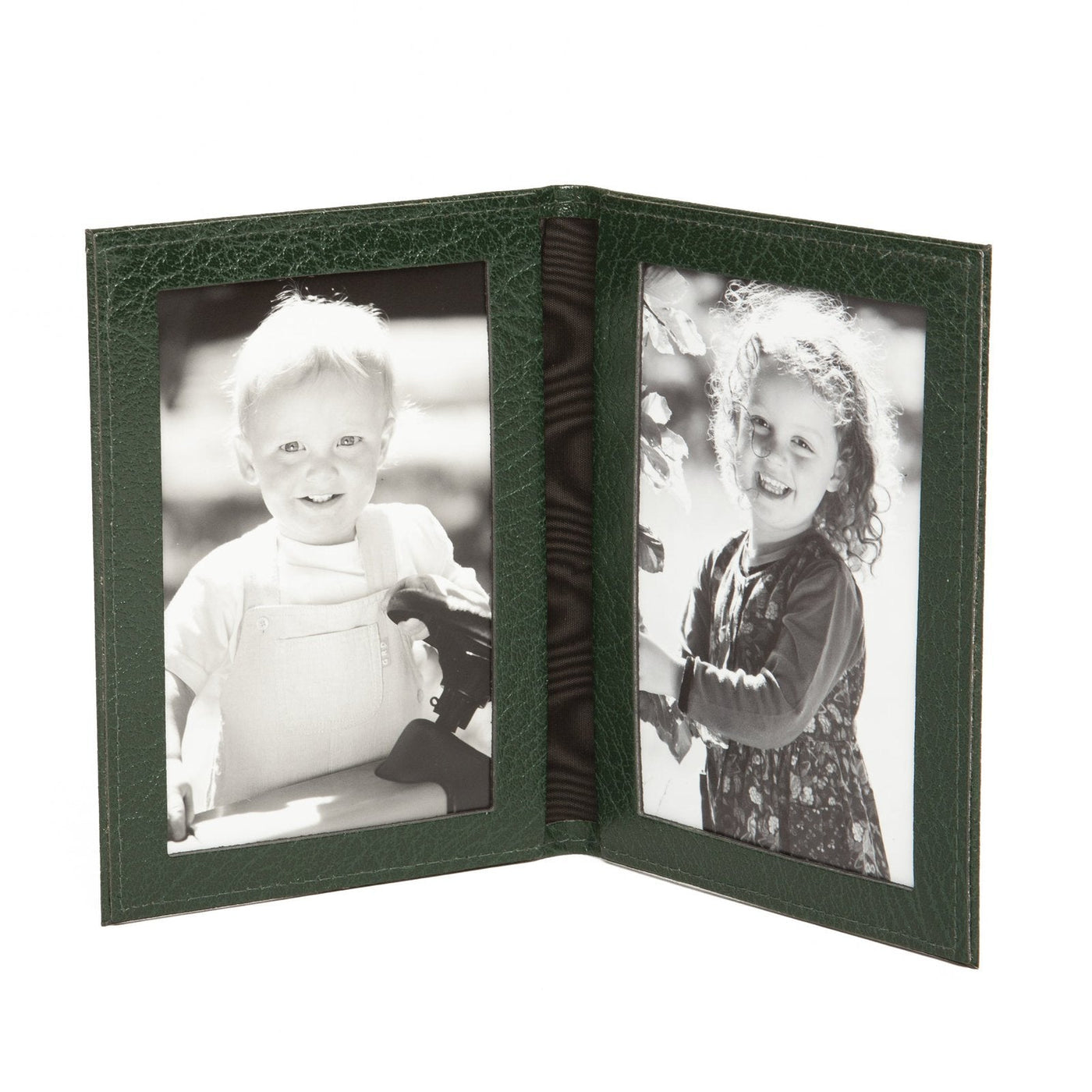 Moroccan Leather Travel Double Photo Frame