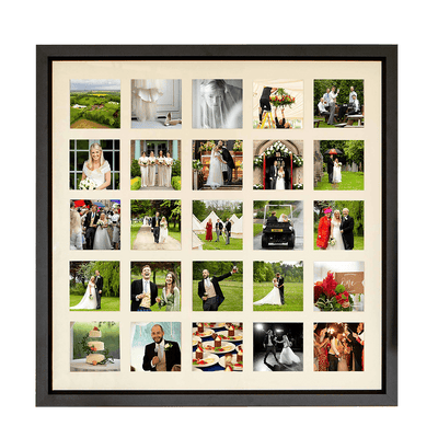 Black Wood 25 Aperture Collage Frame