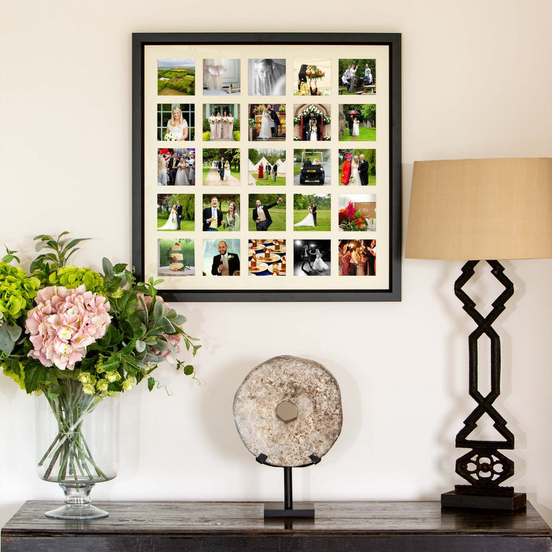 New Black Wood 25 Aperture Collage Frame