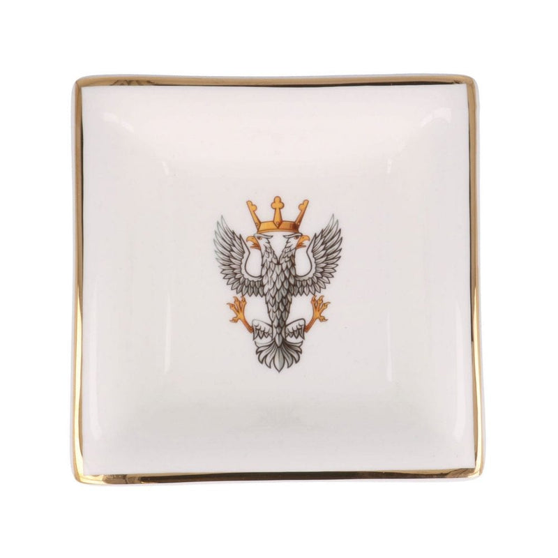 Military Insignia on small square dish