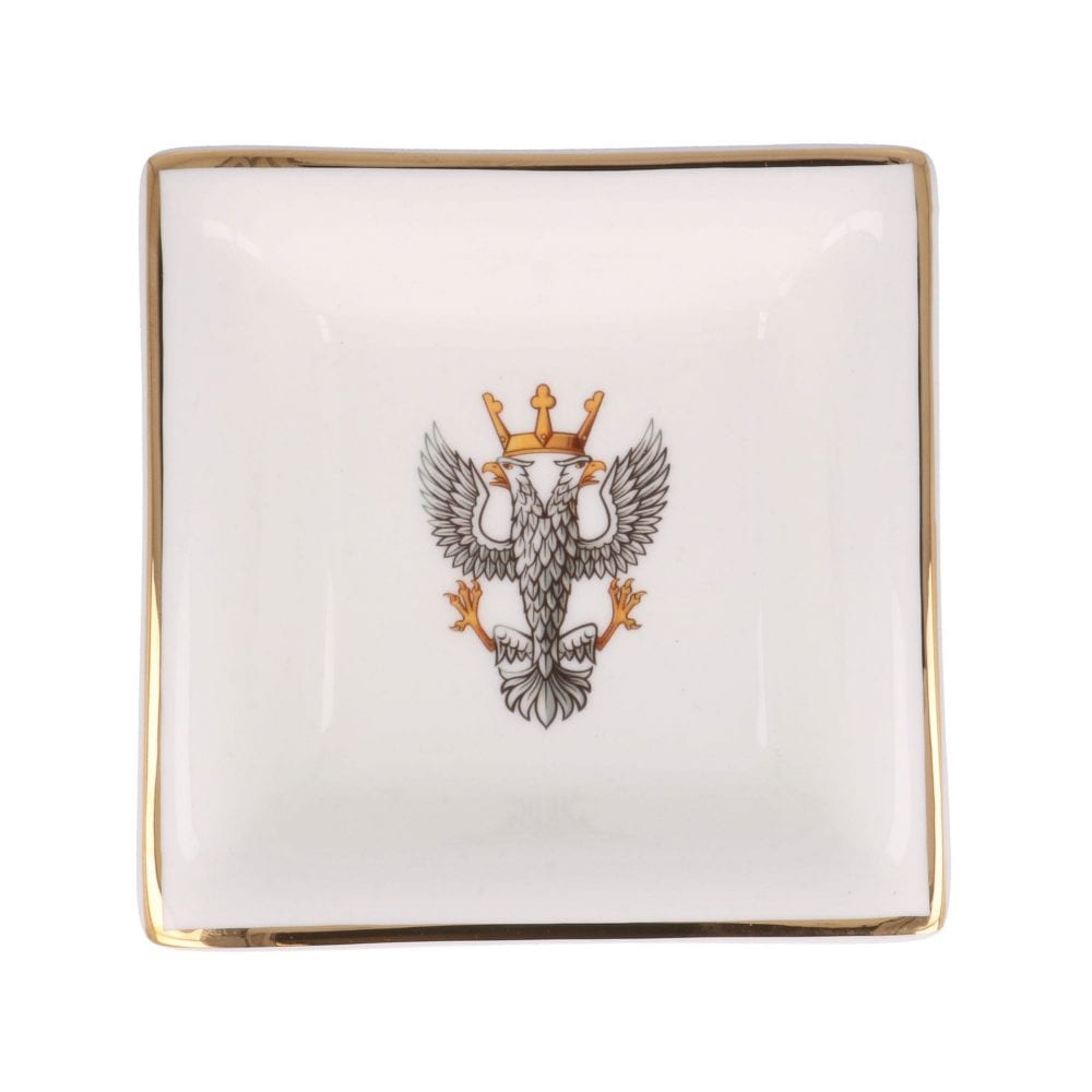 Military Insignia on small square dish