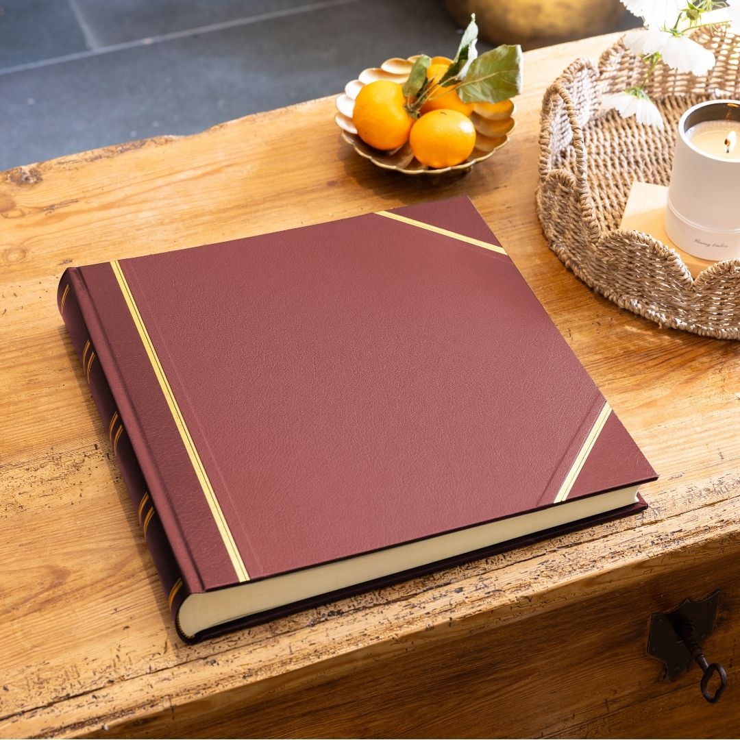 Traditional Large Square Album Burgundy