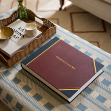 Traditional Large Landscape Photo Album Blue/Burgundy