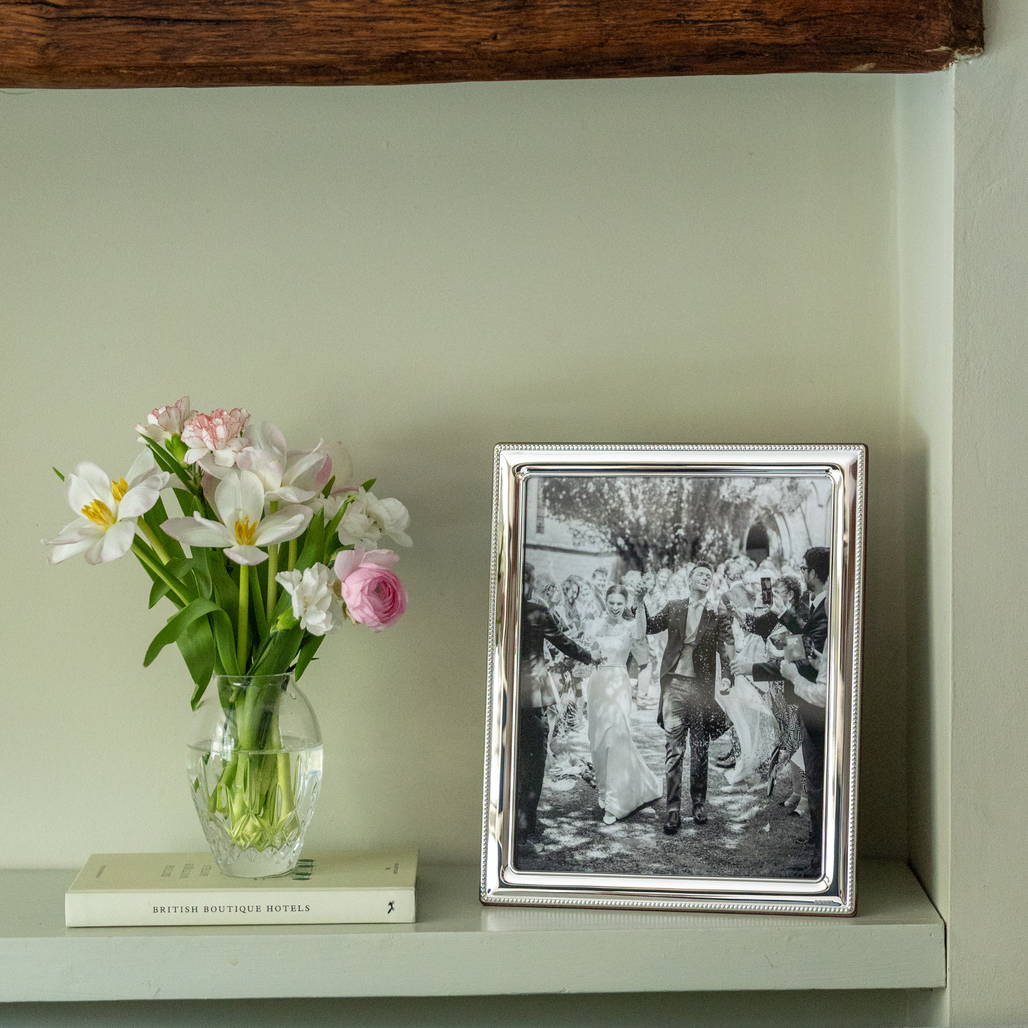 Sterling Silver Bead Photo Frame