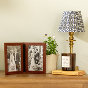 Moroccan Leather Double Travel Photo Frame