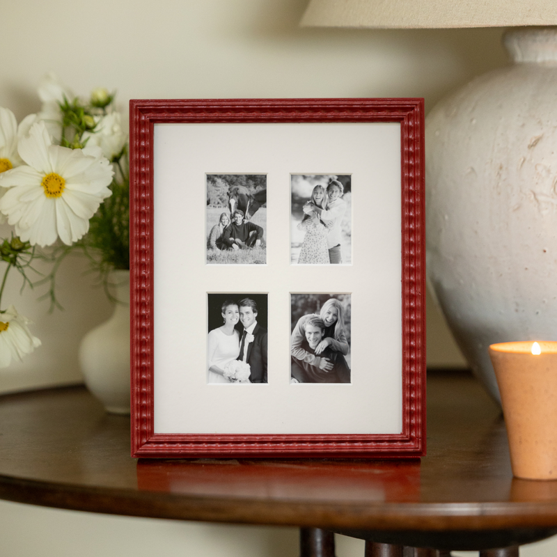 Farrow & Ball Painted Multi Aperture Textured Frame