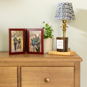 Moroccan Leather Double Travel Photo Frame