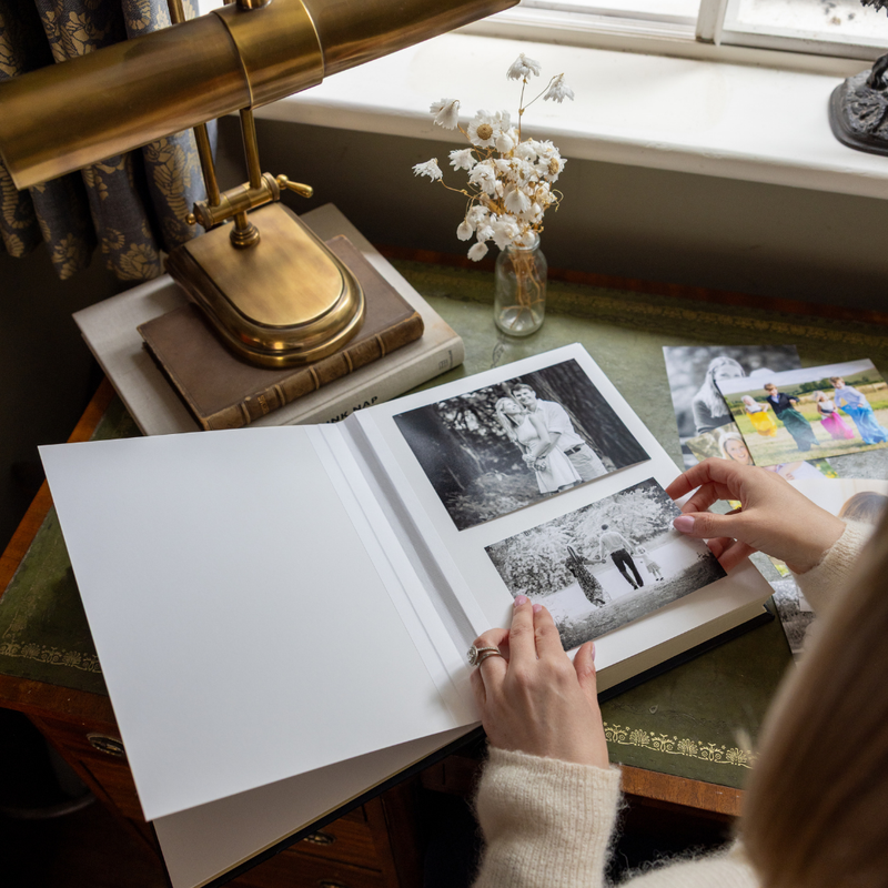 Traditional Small Portrait Photo Album Blue