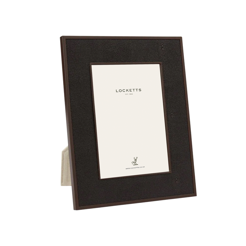 Anthracite Faux Shagreen Bronze Photo Frame