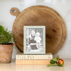 Aqua White Striped Photo Frame