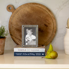 Black White Striped Photo Frame