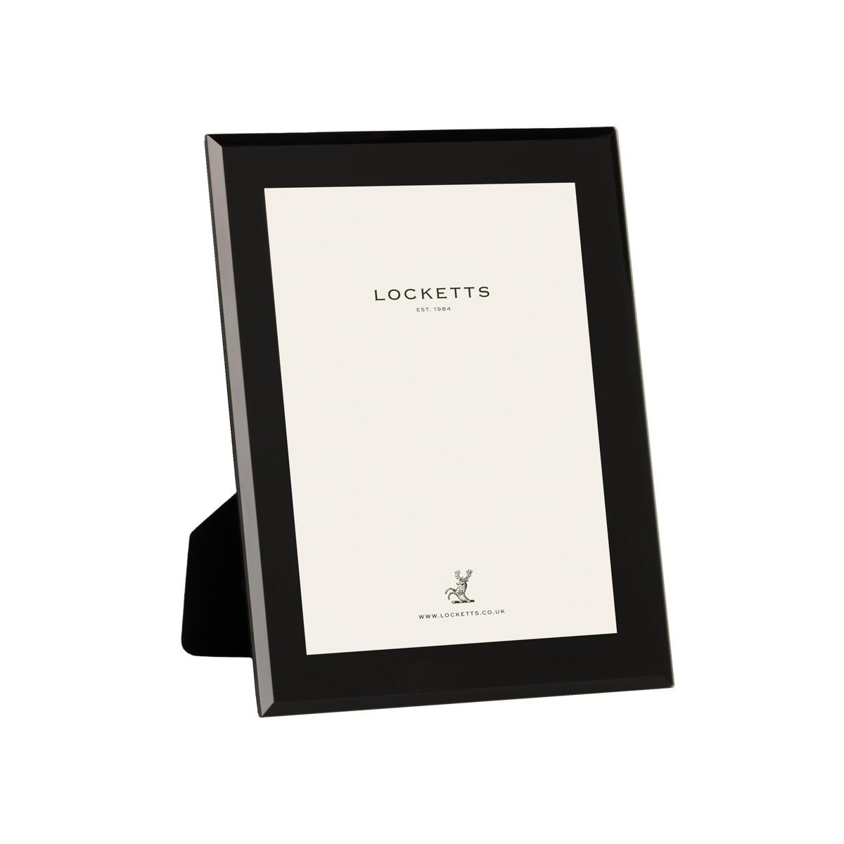 Black Glass Bevel Edge Photo Frame