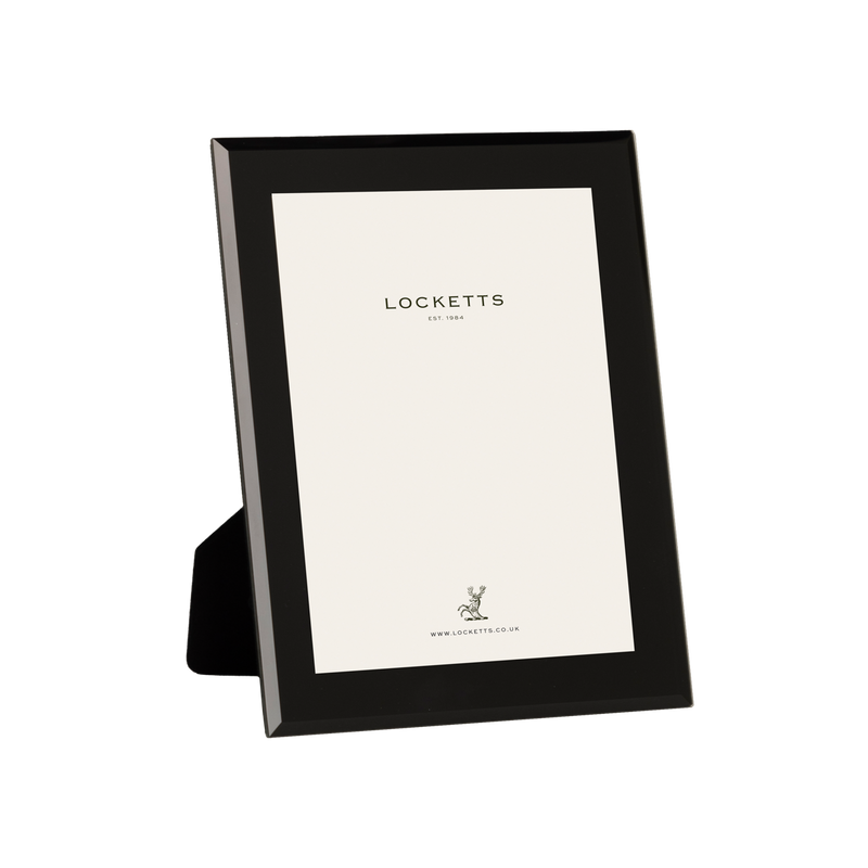 Black Glass Bevel Edge Photo Frame
