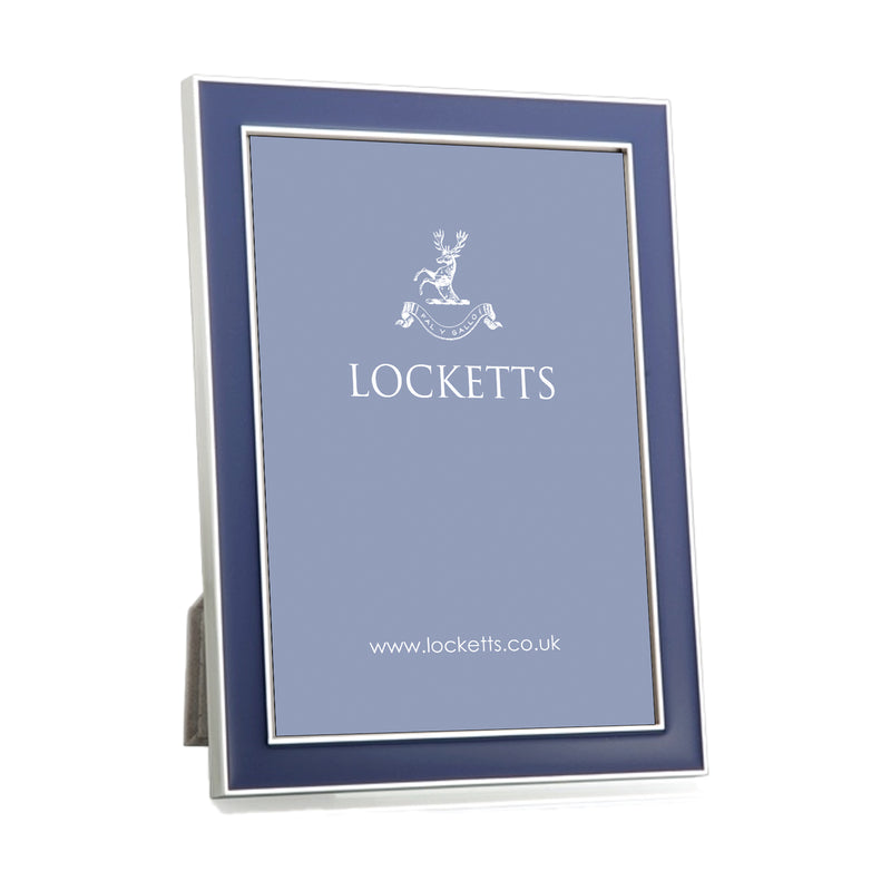 Navy Blue Thin Contemporary Enamel Photo Frame