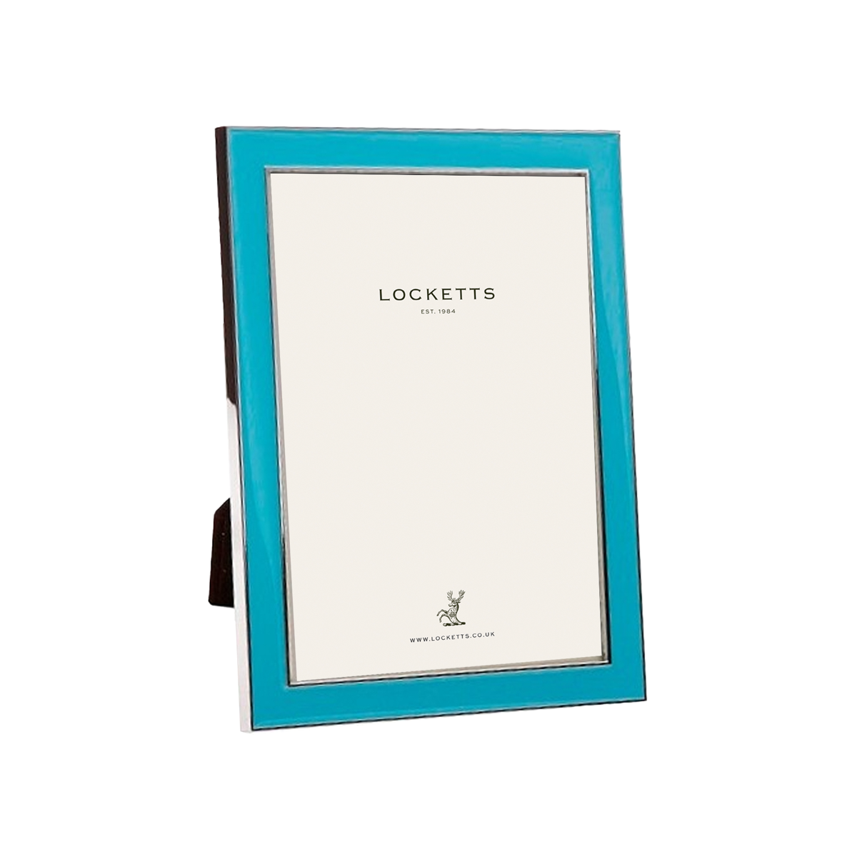 Blue Enamel Silver Frame