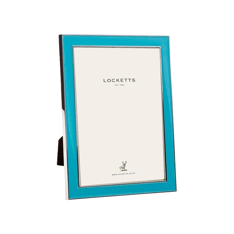 Blue Enamel Silver Frame