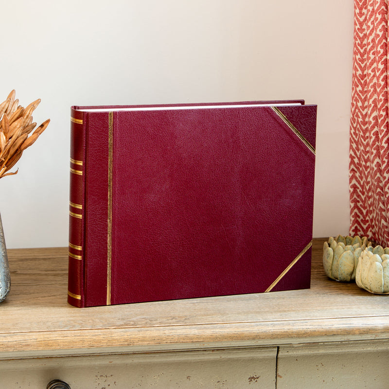 WP Traditional Large Landscape Photo Album Burgundy