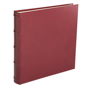 Large Leather Square Photo Album Burgundy