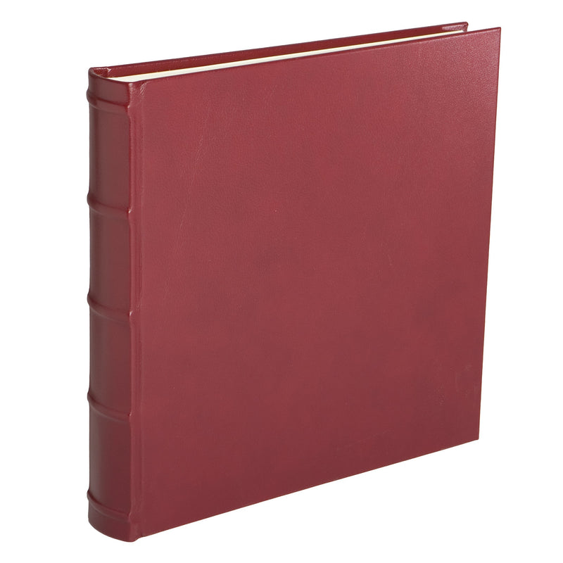 Large Leather Square Photo Album Burgundy
