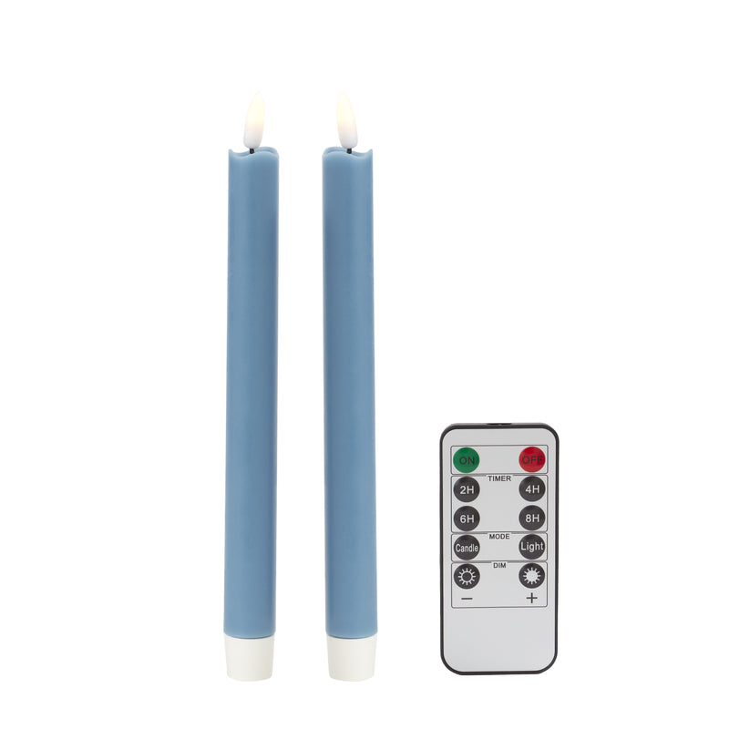 LED Candles - Set of 2 Chambray