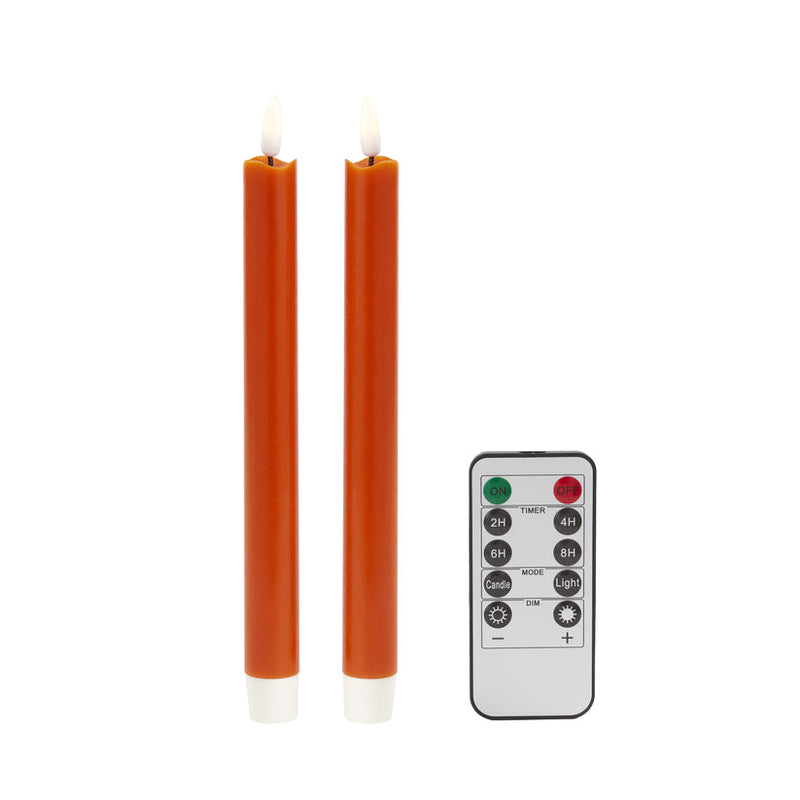 LED Candles - Set of 2 Orange