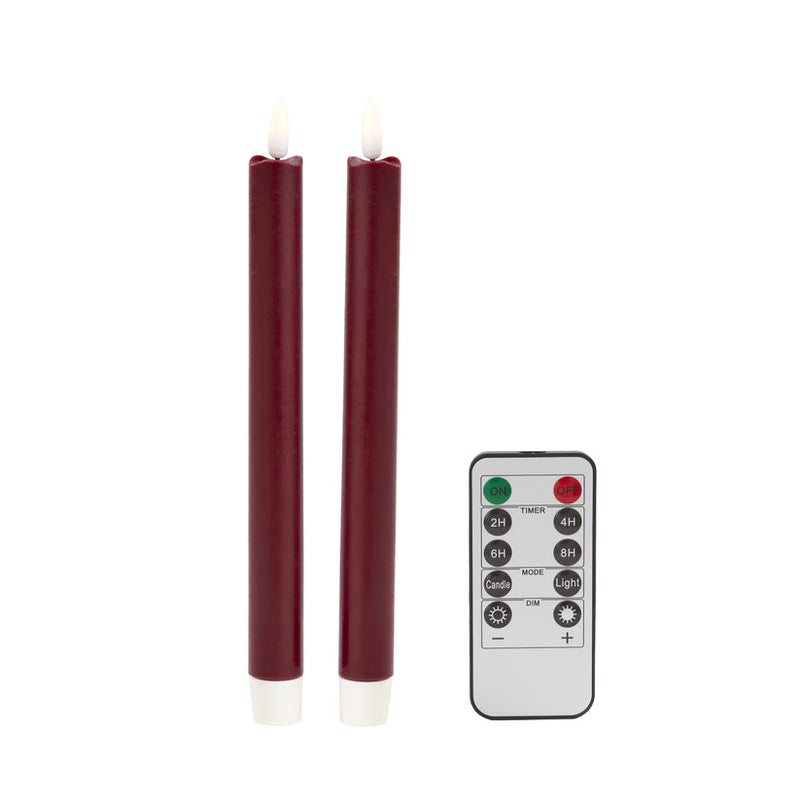 LED Candles - Set of 2 Cherry