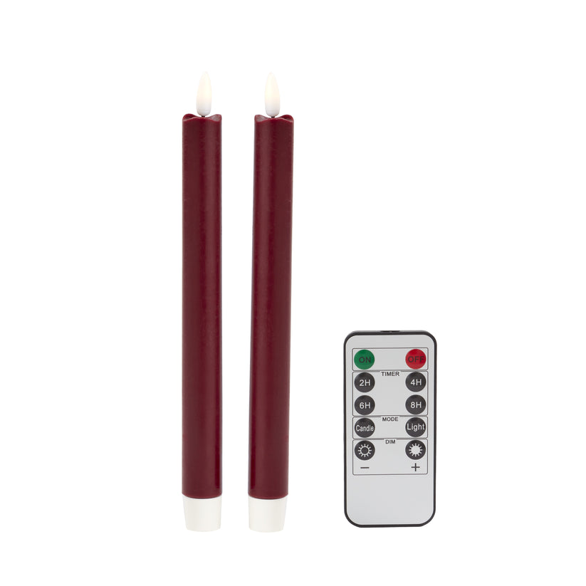 LED Candles - Set of 2 Cherry