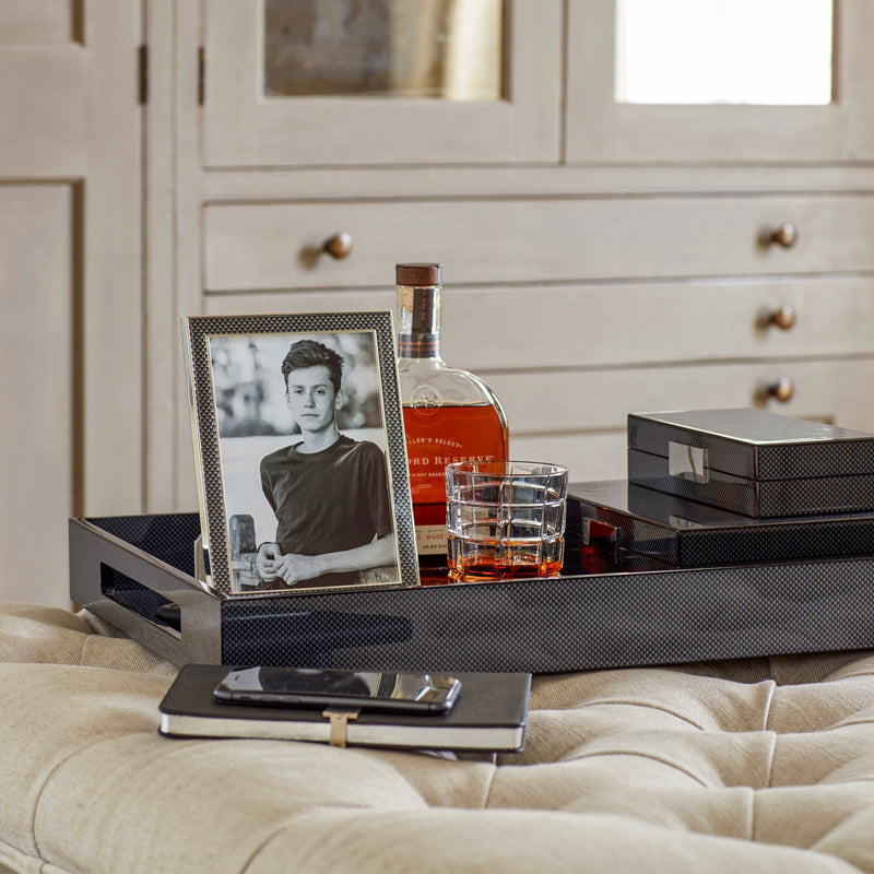 Carbon Fibre Thin Contemporary Enamel Photo Frame Carbon Fiber 7x5