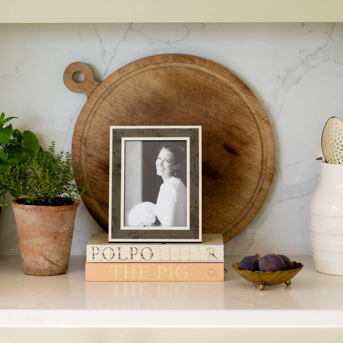 Charcoal White Inlay Photo Frame