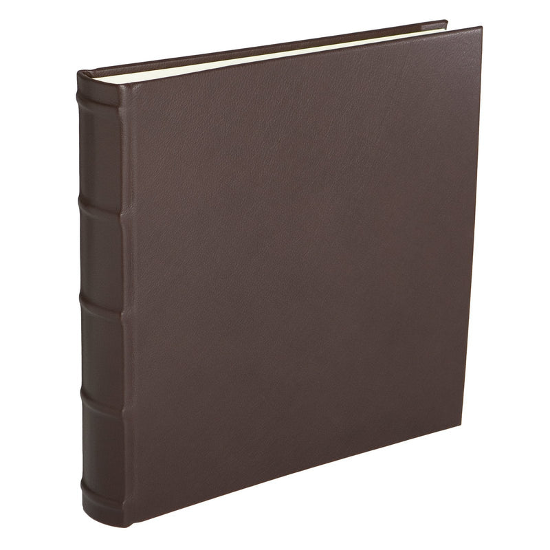 Large Leather Square Photo Album Brown