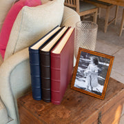 Large Leather Square Photo Album Burgundy