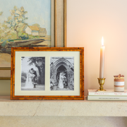 Green Inlay Double Mounted Photo Frame