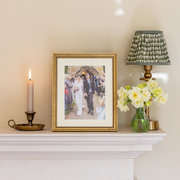 Marbled Bead Mounted Gold Photo Frame