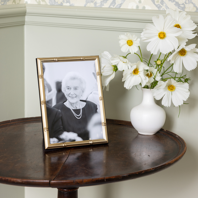 Bamboo Matte Gold Photo Frame