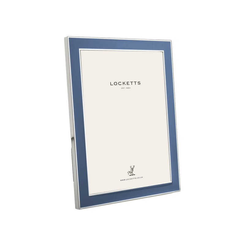 Denim Blue Thin Contemporary Enamel Photo Frame 6x4