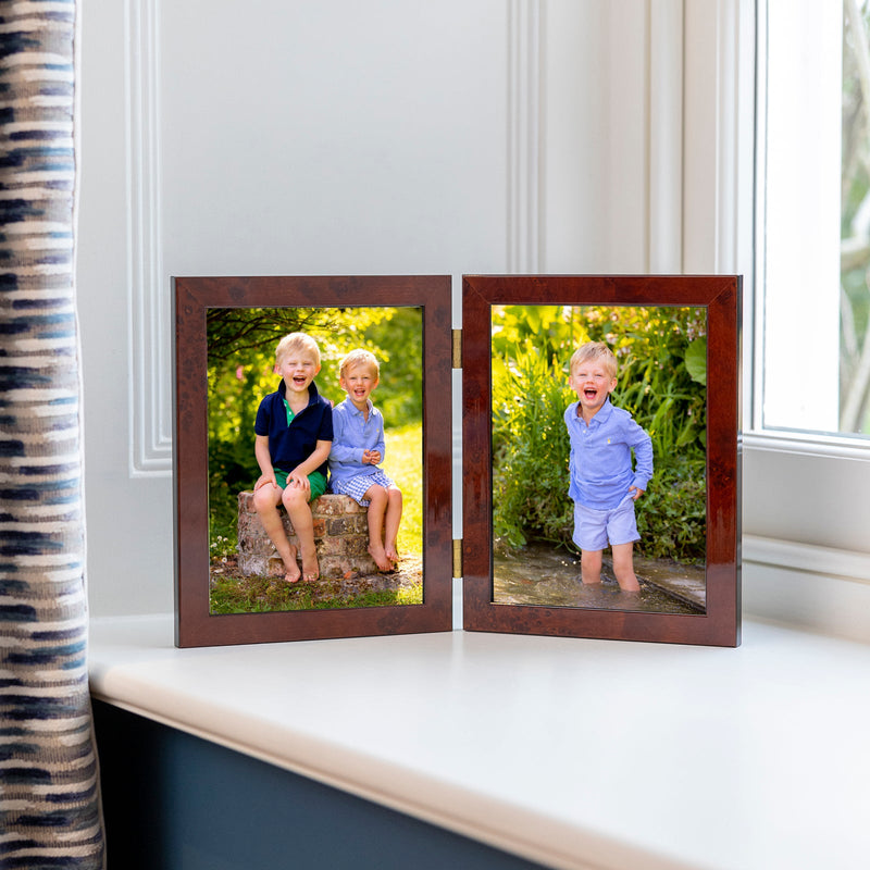 Maple Double Hinged Medium Photo Frame 10x8