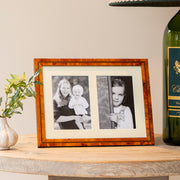 Green Inlay Double Mounted Photo Frame
