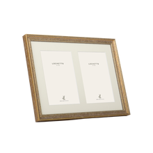 Double Mounted Green OR Gold Marbled Bead Photo Frame