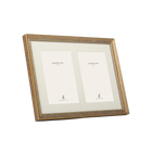 Double Mounted Gold Marbled Bead Photo Frame