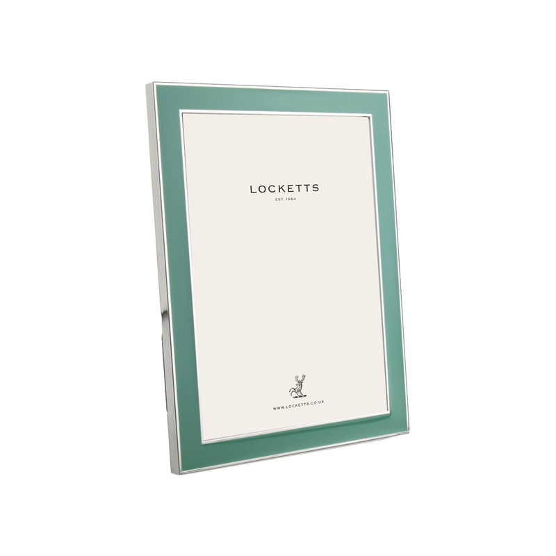 Duck Egg Thin Contemporary Enamel Photo Frame