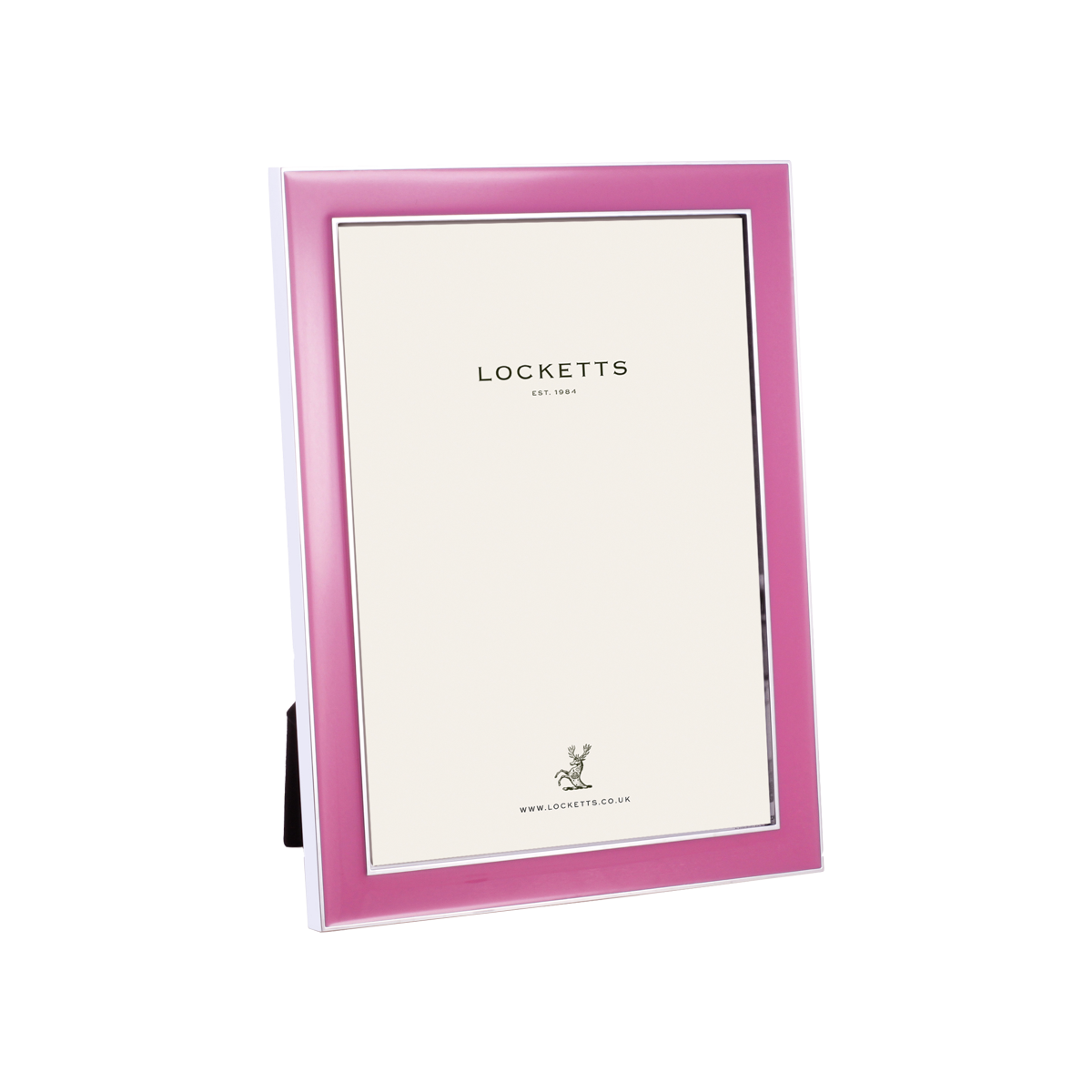 Electric Pink Enamel Silver Frame