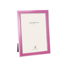 Electric Pink Enamel Silver Frame