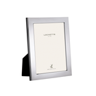 Sterling Silver Photo Frame Modern Design With Wood Back